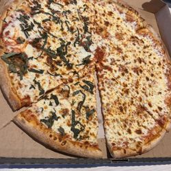 Harbor East Delicatessen And Pizzeria - Half cheese pizza half MARGARITA PIZZA