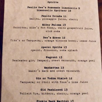 Me and Paul’s - The cocktail menu. - Pizza Near Me - Brooklyn, New York Me and Paul’s - The cocktail menu. - Pizza Near Me - Brooklyn, New York