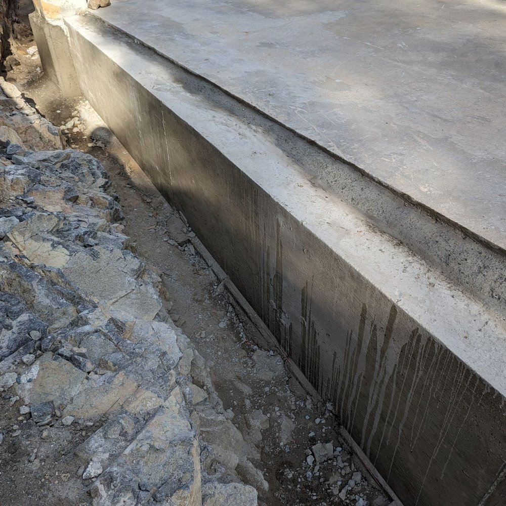 New retaining wall. All better now!