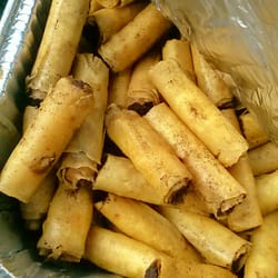 Red Ribbon Cake Shop and Catering - Want somethng addictive or to be a superhero at any party? Bring a these Filipino eggrolls (lumpia). Pork carrot garlic inside.