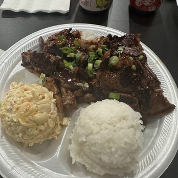 Roots Cafe - Combo Plate with Teriyaki Chicken and Kalbi Beef, Rice and Mac Salad - Hawaiian Near Me - Colorado Springs, Colorado Roots Cafe - Combo Plate with Teriyaki Chicken and Kalbi Beef, Rice and Mac Salad - Hawaiian Near Me - Colorado Springs, Colorado