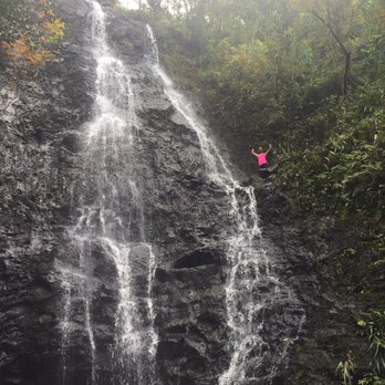 Ka'au Crater - Middle of 2nd Waterfall - Hiking Near Me - Honolulu, Hawaii