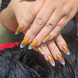 Diamond Spa - Gelx with chrome design