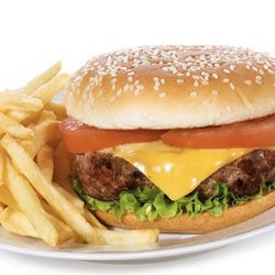 Mr. Hook Fish, Chicken & Grill - Cheeseburger with fries
