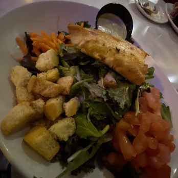 Matchbox Diner & Drinks - House Salad with salmon - New American Near Me - Grand Rapids, Michigan