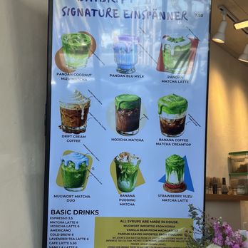 Daydrift - signature drinks menu - Coffee & Tea Near Me - Costa Mesa, California