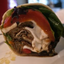 Joe's Italian Deli & Restaurant - My favorite wrap fresh colorful Italian Flag. Fried Eggplant Fresh mozzarella  Roasted Red Pepper fresh spring greens complete meal