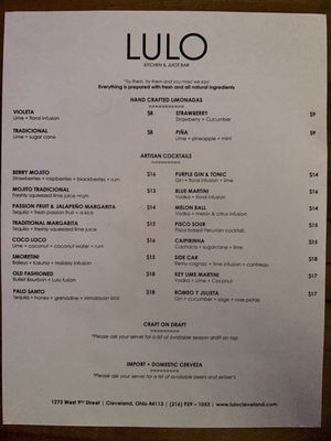 Menu photo 7 Lulo Kitchen Cleveland, OH