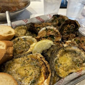 Crawfish Cafe - Scallion Oil Grilled Oysters - Seafood Near Me - Houston, Texas