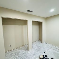Hurry Restoration - Customer added new closets . This room had no closet built ins.
