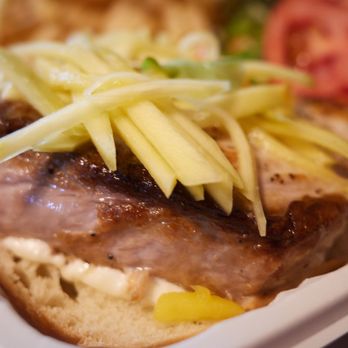 Monarch Poke - Fresh mahi mahi sandwich w/ pickled mango - Hawaiian Near Me - Aiea, Hawaii