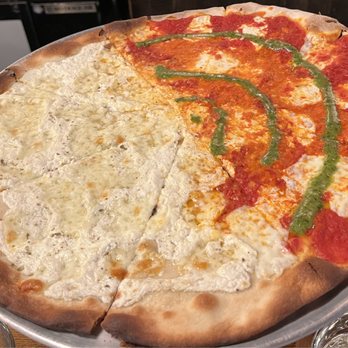 Rubirosa - Half tie dye, half Bianca pizza - Italian Near Me - New York, New York