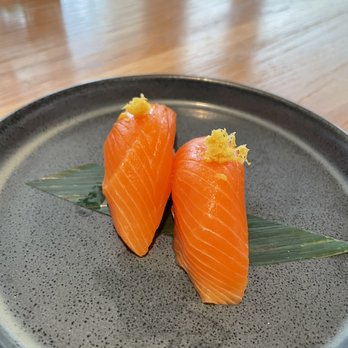 Bamboo Sushi - Salmon nigiri - Sushi Bars Near Me - Seattle, Washington Bamboo Sushi - Salmon nigiri - Sushi Bars Near Me - Seattle, Washington