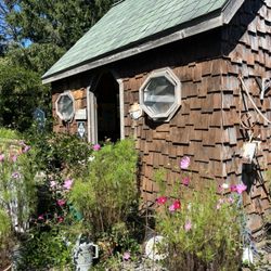 The Stem Shire - Enter garden through this cute little cutting shed!