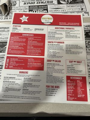 Menu photo 2 Halfway Diner Rockford, MI