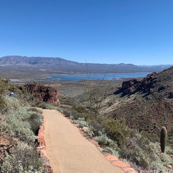 Tonto National Forest - The path leading up to Pueblo it snakes around the hillside to make it a more gradual climb - Parks Near Me - Mesa, Arizona Tonto National Forest - The path leading up to Pueblo it snakes around the hillside to make it a more gradual climb - Parks Near Me - Mesa, Arizona
