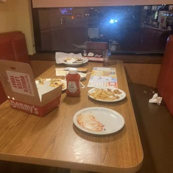 Denny's - The table that never got cleaned the whole time we were there - Diners Near Me - Tucson, Arizona Denny's - The table that never got cleaned the whole time we were there - Diners Near Me - Tucson, Arizona
