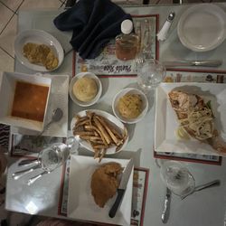 Villa Dorado D'Alberto - The food me and my parents got The foods were: - a full fish - soup - a big chicken nugget - fries - mofongo - tostones