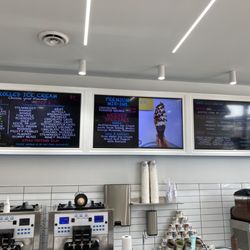 Scoop n Roll - Menu options including soft ice cream & parfait - Aug 2023