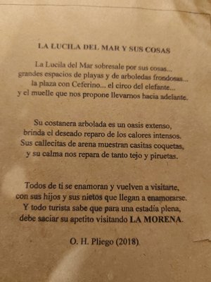 Menu photo 4 La Morena La Lucila del Mar, C