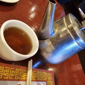 Sampan Cafe - Pu Er!  They got real tea! Too bad you gotta pay a buck. - Dim Sum Near Me - Alexandria, Virginia
