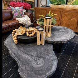 Petrified wood coffee table