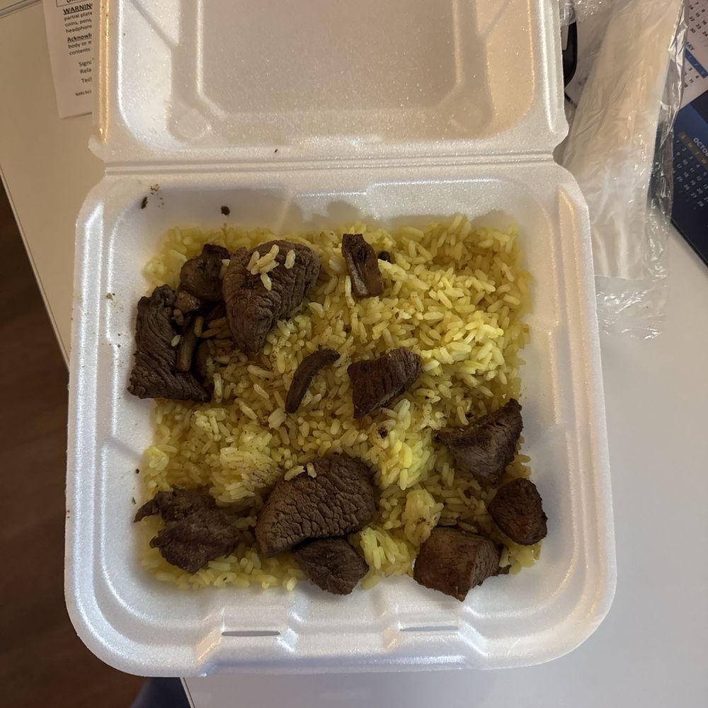 Greek Boys - Supposed to be beef tips and mushrooms!! $14.50 for this and 48 minutes late!!! - Greek Near Me - Columbia, South Carolina