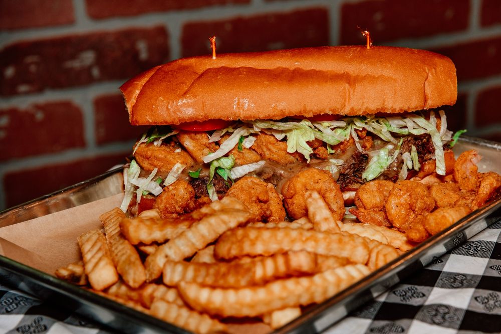 Food from Stuffed Potatoes & Poboys