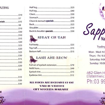 Sapphire Nails Spa & Beauty - Price List (as of Aug 2016) - Nail Salons Near Me - Elsternwick, VIC Sapphire Nails Spa & Beauty - Price List (as of Aug 2016) - Nail Salons Near Me - Elsternwick, VIC