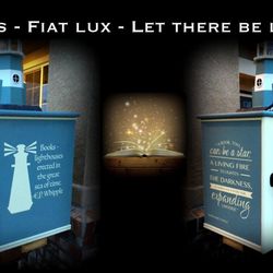 Fiat Lux - Little Free Library - Image from the library's Facebook page, copyrighted by its steward.