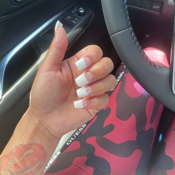 Nail Lounge - White Tip Cute Classic Look - Nail Salons Near Me - Pasadena, California