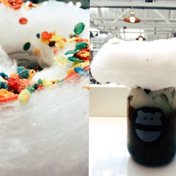 Mini Monster Cafe - Strawberry Matcha with a Rainbow cloud - Bubble Tea Near Me - Anaheim, California Mini Monster Cafe - Strawberry Matcha with a Rainbow cloud - Bubble Tea Near Me - Anaheim, California