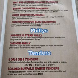 Just Wing It - Menu