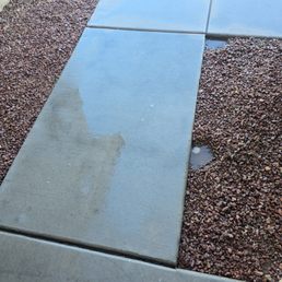 Jerry was able to make the stains less noticeable.