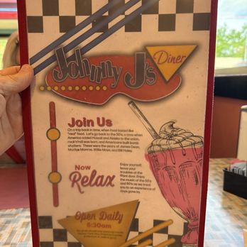 Johnny J's Diner - The front of the menu - American Near Me - Casper, Wyoming