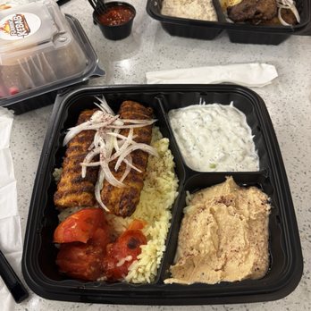 Flamin Kebab - The was the chicken lulu and the lamp chop plate - Falafel Near Me - Hesperia, California