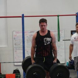 Liberty Performance Training - Rich taking 1st in the Farmer's Carry at Prescott Outdoor Feats of Strength 2016