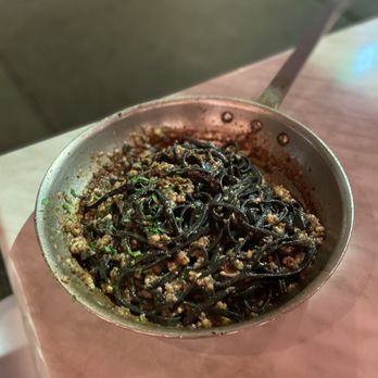 The Daily Catch - Squid ink Aglio Olio - Italian Near Me - Boston, Massachusetts The Daily Catch - Squid ink Aglio Olio - Italian Near Me - Boston, Massachusetts