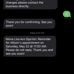 MONA LISA ECO SPA'LON - Appointment