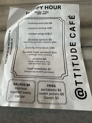 Menu photo 1 ATTITUDE CAFE Los Angeles, CA