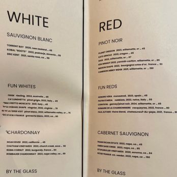 Harper's Table - Wine list - New American Near Me - Suffolk, Virginia
