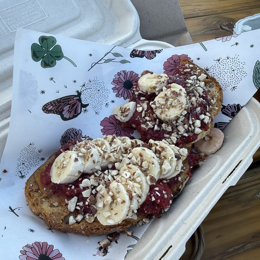 Prana Cafe - Almond butter toast - Cafes Near Me - Austin, Texas Prana Cafe - Almond butter toast - Cafes Near Me - Austin, Texas