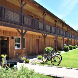 Exterior outside entrance of Methow River Lodge & Cabins - Winthrop, Washington Exterior outside entrance of Methow River Lodge & Cabins - Winthrop, Washington