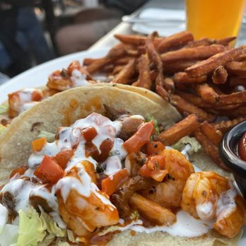 Sbicca Del Mar - "Slathered Frank's Hot Sauce" tacos - Wine Bars Near Me - Del Mar, California