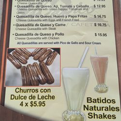 El Tropico Restaurant - Menu