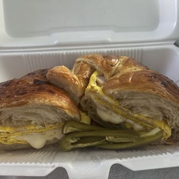 Rainbow Donuts - Croissant turkey egg cheese sandwich - Donuts Near Me - South Gate, California Rainbow Donuts - Croissant turkey egg cheese sandwich - Donuts Near Me - South Gate, California