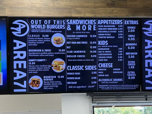 Menu photo 2 Area71 - Branson Branson, MO