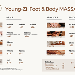Young-Zi Foot Massage - YoungZi Massage Price List 2026 Jan Updated