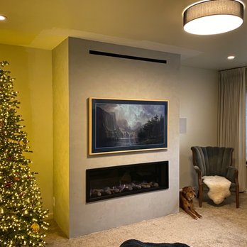 Tavares Associates Construction - Fireplace progress, Roman Clay finish by Mark - Drywall Installation & Repair Near Me