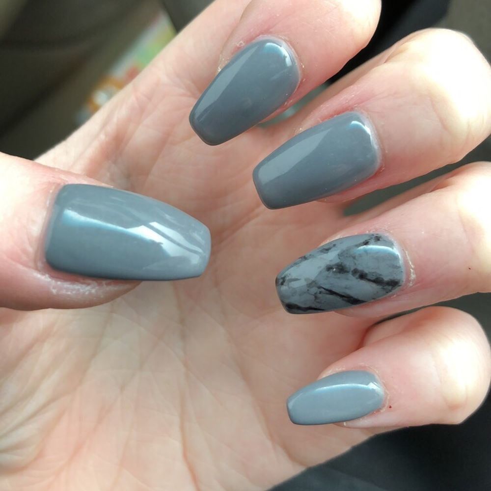 Julie's Nails - Color changing nails with "marble" on ring finger (this is the cold color) - Nail Salons Near Me - Tacoma, Washington Julie's Nails - Color changing nails with "marble" on ring finger (this is the cold color) - Nail Salons Near Me - Tacoma, Washington